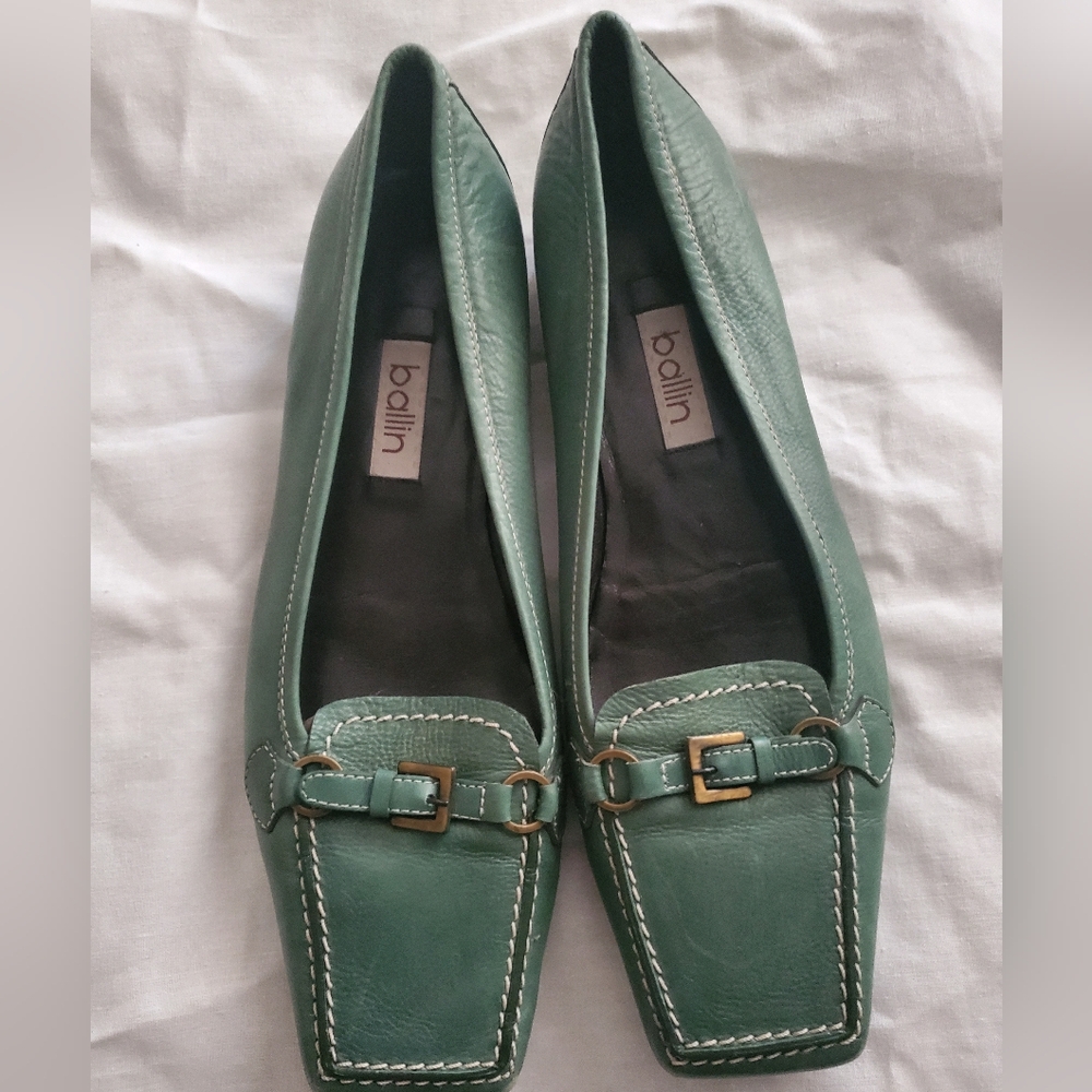Ballin Green leather loafers size 9.5